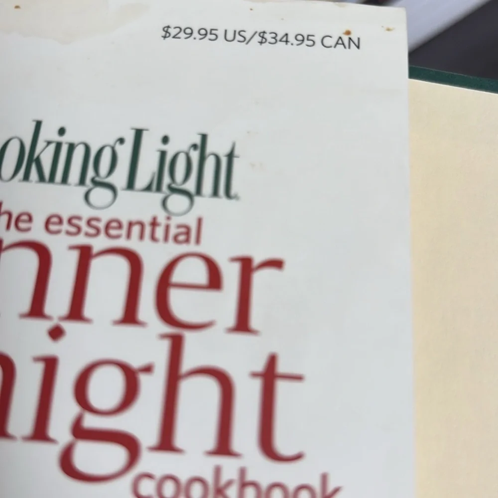 Cooking light - the essential Dinner Tonight Cookbook. Hard cutter.
